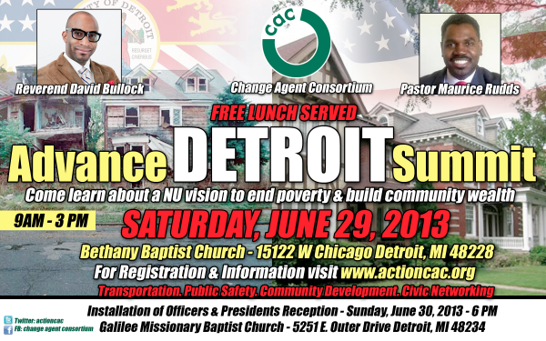 COMMUNITY ACTION: Change Agent Consortium holds their Advance Detroit Summit this SATURDAY