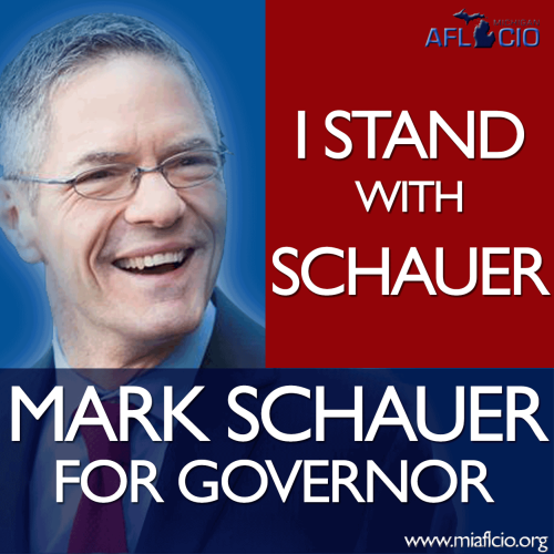 Mark Schauer accepts endorsement of AFL-CIO