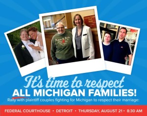 EVENT: Rally for marriage equality in Detroit, Thursday, August 21st