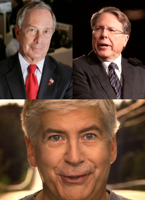 Strange bedfellows: Republican Rick Snyder endorsed by anti-gun Michael Bloomberg AND the NRA