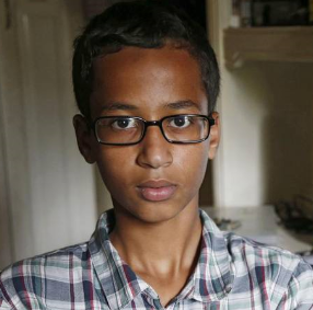 14-year old Ahmed Mohamed arrested for bringing clock he invented to school, “So you tried to make a bomb?”